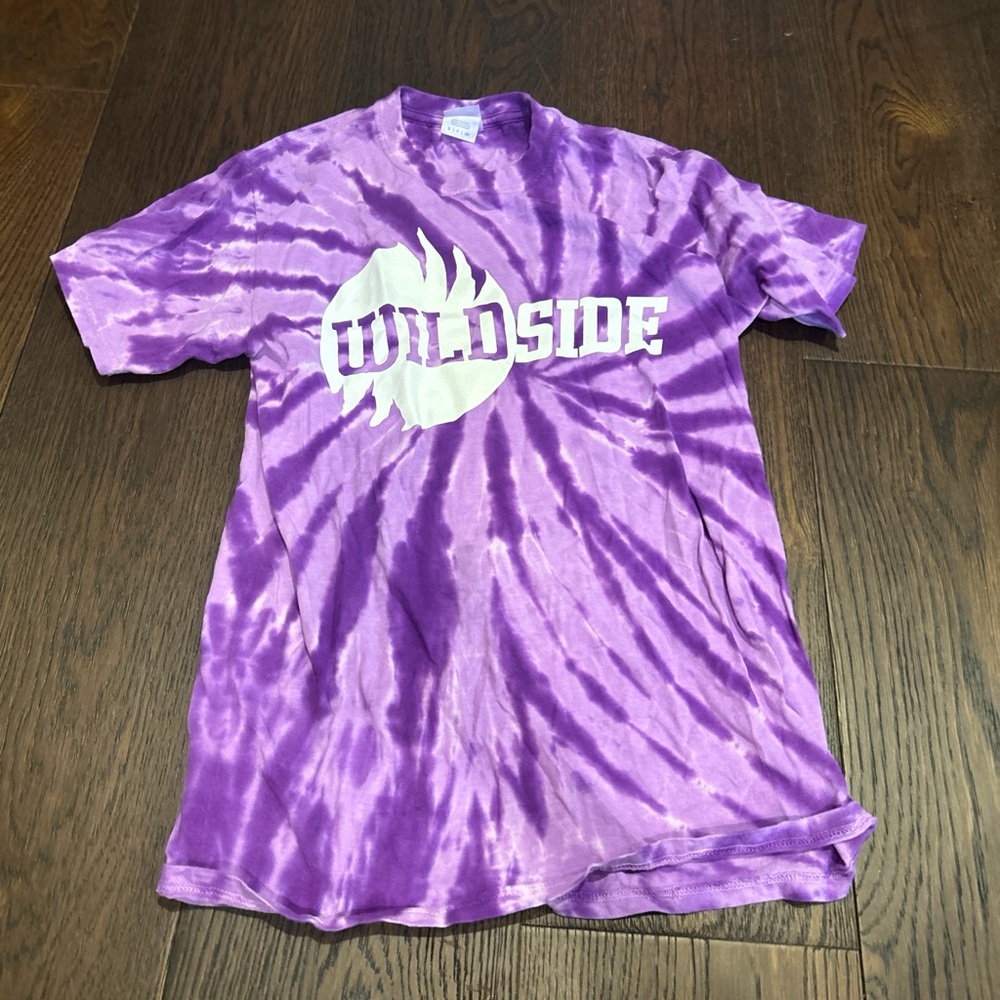 Purple tie dye Wildside Northwestern athletics shirt #tiedye